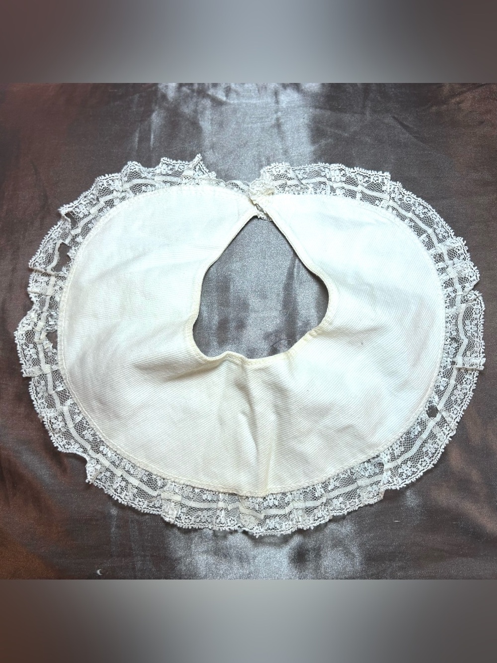 Vintage Lace Trim Baby Bib Collar
